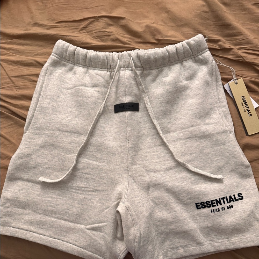 Essentials Fear of God Light Gray Sweat Shorts